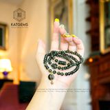  Chuỗi Vòng Thạch Anh Tóc Xanh 6ly Túi Tiền Kim Bảo Mix Hồ Ly, Ngũ Điếu Và Charm Vàng Trang Sức (Mộc, Hỏa) 1-124004 