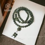  Chuỗi Vòng Thạch Anh Tóc Xanh 6ly Túi Tiền Kim Bảo Mix Cỏ Bốn Lá, Ngũ Điếu Và Bi Vàng Trang Sức (Mộc, Hỏa) 1-124004 