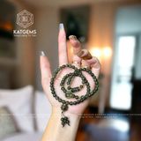  Chuỗi Vòng Thạch Anh Tóc Xanh 6ly Túi Tiền Kim Bảo Mix Cỏ Bốn Lá, Ngũ Điếu Và Bi Vàng Trang Sức (Mộc, Hỏa) 1-124004 