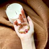  Vòng Trầm Rừng 8ly Mix Bà Hồ Ly Thạch Anh Tóc Các Màu Cho Các Mệnh Và Bi Kim Tiền Vàng Trang Sức 