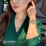  Vòng Chuỗi Lam Ngọc Bánh Xe 5.5Ly Ngũ Điếu Mix Túi Tiền Kim Bảo (Không Kén Mệnh) 2-126006 