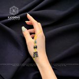  Móc Treo Điện Thoại Cỏ 4 Lá May Mắn Thạch Anh Tóc Đen (Thủy, Mộc) 