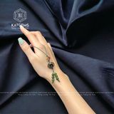  Móc Treo Điện Thoại Hoa Sen Trầm Sánh Mix Ngọc Bích (Không Kén Mệnh) 