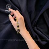  Móc Treo Điện Thoại Cỏ 4 Lá May Mắn Thạch Anh Tóc Đen (Thủy, Mộc) 