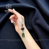  Móc Treo Điện Thoại Hoa Sen Trầm Sánh Mix Ngọc Bích (Không Kén Mệnh) 