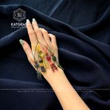  Móc Treo Điện Thoại Cỏ 4 Lá May Mắn Thạch Anh Tóc Đen (Thủy, Mộc) 