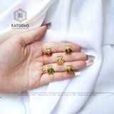  Bộ Trang Sức Vàng 10k Phong Thuỷ Túi Tiền Thạch Anh Tóc Xanh (Hỏa Mộc) 