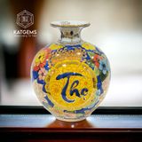  Bình Hút Tài Lộc Phúc Lộc Thọ Cao 22cm ĐK 18cm Kèm Đế 