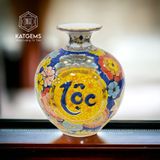  Bình Hút Tài Lộc Phúc Lộc Thọ Cao 22cm ĐK 18cm Kèm Đế 