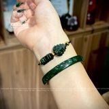  Vòng Dây Cáp Ngọc Cẩm Thạch Sơn Thuỷ (Type B) Ngũ Điếu Mix Bà Chúa Hồ Ly (Không Kén Mệnh) 