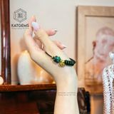  Vòng Dây Cáp Ngọc Cẩm Thạch Sơn Thủy (Type B) Mix Ngũ Điếu, Cỏ Bốn Lá Và Charm Hồ Ly Vàng Trang Sức (Không Kén Mệnh) 