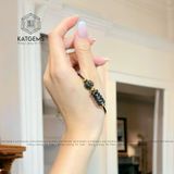  Vòng Dây Cáp Thạch Anh Tóc Đen Ngũ Điếu Mix Và Túi Tiền Kim Bảo (Thủy, Mộc) 