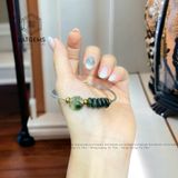  Vòng Dây Cáp Thạch Anh Tóc Xanh Mix Ngũ Điếu Và Túi Tiền Kim Bảo (Hỏa Mộc) 