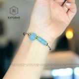  Vòng Dây Cáp Đá Aqua Ngũ Điếu Mix Túi Tiền Kim Bảo (Thuỷ, Mộc) 