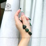  Vòng Dây Cáp Ngọc Cẩm Thạch Sơn Thuỷ (Type B) Ngũ Điếu Mix Hồ Ly Và Cỏ Bốn Lá (Không Kén Mệnh) 190525-15 