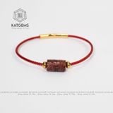  Vòng Dây Cáp Lu Thống Thạch Anh Tóc Đỏ Chạm Kim Tiền (Thổ, Hỏa) 