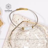  Vòng Lu Thống Đá Moonstone Chạm Kim Tiền (Kim, Thủy) 