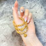  Chuỗi Vòng Thạch Anh Tóc Vàng Vip 6ly Mix Hồ Ly Và Charm Hoa Mẫu Đơn (Kim, Thổ) 