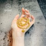  Chuỗi Vòng Thạch Anh Tóc Vàng Vip 6ly Mix Hồ Ly Và Charm Hoa Mẫu Đơn (Kim, Thổ) 
