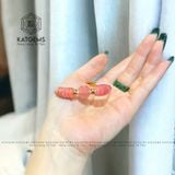  Vòng Dây Cáp Đá Đào Hoa Ngũ Điếu Mix Cỏ Bốn Lá May Mắn Và Lu Thống (Hỏa, Thổ) 