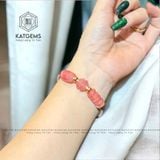  Vòng Dây Cáp Đá Đào Hoa Ngũ Điếu Mix Cỏ Bốn Lá May Mắn Và Lu Thống (Hỏa, Thổ) 