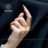  Nhẫn Cửu Nguyệt Long Vàng Tây 10K Đá Moon (Kim Thủy) 