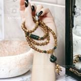  Chuỗi Vòng Trầm Rừng 108 Hạt 6ly Mix Lu Thống, Hồ Ly Và Bi Kim Tiền Vàng Tây 10K (Không Kén Mệnh) 