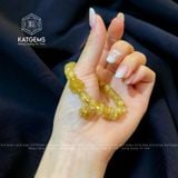  Vòng Đơn Thạch Anh Tóc Vàng 8ly Mix Ngũ Điếu, Túi Tiền, Cỏ Bốn Lá Và Bi Vàng Tây 10K (Kim, Thổ) 