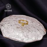  Nhẫn Cửu Nguyệt Long Vàng Tây 10K Đá Moon (Kim Thủy) 
