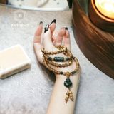  Chuỗi Vòng Trầm Rừng 108 Hạt 6ly Mix Lu Thống, Hồ Ly Và Bi Kim Tiền Vàng Tây 10K (Không Kén Mệnh) 