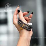  Vòng Chuỗi Ngọc Gà Đen Vip 5.8Ly Jade A Mix Túi Tiền Kim Bảo Và Bi Kim Tiền Vàng Tây 10K (Không Kén Mệnh) 