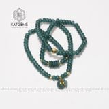  Vòng Chuỗi Lam Ngọc Bánh Xe 5.5Ly Ngũ Điếu Mix Túi Tiền Kim Bảo (Không Kén Mệnh) 
