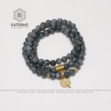  Vòng Chuỗi Ngọc Gà Đen Vip 5.8Ly Jade A Mix Lu Thống, Cỏ Bốn Lá Và charm Kim Tiền Vàng Trang Sức (Không Kén Mệnh) 