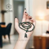  Chuỗi Vòng Lam Ngọc Dẹt Jade A Mix Ngũ Điếu, Lu Thống Và Bi Vàng 10K (Không Kén Mệnh) 
