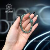  Vòng Lam Ngọc Cao Băng Mix Hoa Sen Và Bi Vàng 10k 6.8ly (Không Kén Mệnh) 