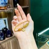  Vòng Dây Cáp Đá Thạch Anh Tóc Vàng Mix Ngũ Điếu, Lu Thống Và Hồ Ly Vàng Tây 10K (Thổ, Kim) 