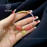  Vòng Dây Cáp Đá Đào Hoa Mix Ngũ Điếu Lu Thống Và Bà Hồ Ly Vàng Trang Sức (Thổ, Hỏa) 