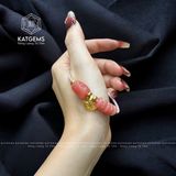  Vòng Dây Cáp Đá Đào Hoa Mix Ngũ Điếu Lu Thống Và Bà Hồ Ly Vàng Trang Sức (Thổ, Hỏa) 