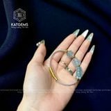  Vòng Dây Cáp Đá Aqua Ngũ Điếu Mix Hồ Ly Và Cỏ Bốn Lá (Thuỷ, Mộc) 