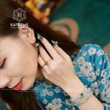  Nhẫn Hồ Ly Kim Tiền Vàng 10K Đá Các Màu Phù Hợp Các Mệnh 