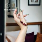  Vòng Dây Cáp Thạch Anh Tóc Đỏ Mix Lu Thống, Ngũ Điếu Và Bi Kim Tiền Trang Sức (Thổ, Hỏa) 