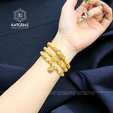  Chuỗi Vòng Thạch Anh Tóc Vàng Vip 6ly Túi Tiền Kim Bảo Mix Hồ Ly, Ngũ Điếu Và Charm Vàng Trang Sức (Kim, Thổ) 1-122003 