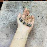  Vòng Dây Cáp Thạch Anh Tóc Đen Mix Lu Thống, Bà Hồ Ly, Ngũ Điếu Và Bi Kim Tiền Vàng 10K (Thủy, Mộc) 