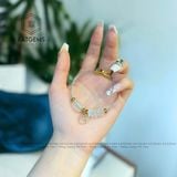  Vòng Dây Cáp Đá Moon Mix Lu Thống, Ngũ Điếu Và Túi Tiền Kim Bảo (Kim, Thủy) 