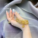  Chuỗi Vòng Thạch Anh Tóc Vàng Vip 6ly Hoa Mẫu Đơn Mix Ngũ Điếu Và Charm Vàng Trang Sức (Hỏa, Thổ) 1-122001 