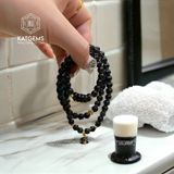  Chuỗi Vòng Thạch Anh Tóc Đen 6ly Túi Tiền Kim Bảo Mix Ngũ Điếu Và Charm Vàng Trang Sức (Mộc, Thủy) 1-124002 