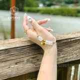  Vòng Dây Cáp Đá Moon Ngũ Điếu Mix Hồ Ly Và Lu Thống (Kim, Thủy) 150525-15 