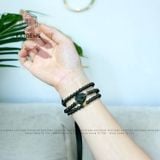  Vòng Chuỗi Ngọc Lục Lam 5.5ly Mix Bà Hồ Ly Chúa Và Bi Kim Tiền Vàng 10K (Không Kén Mệnh) 