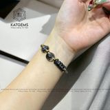  Vòng Dây Cáp Thạch Anh Tóc Đen Ngũ Điếu Mix Hồ Ly Và Túi Tiền Kim Bảo (Thủy, Mộc) 