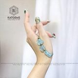  Vòng Dây Cáp Đá Aqua Ngũ Điếu Mix Túi Tiền Kim Bảo Và Hồ Ly (Thuỷ, Mộc) 190525-3 